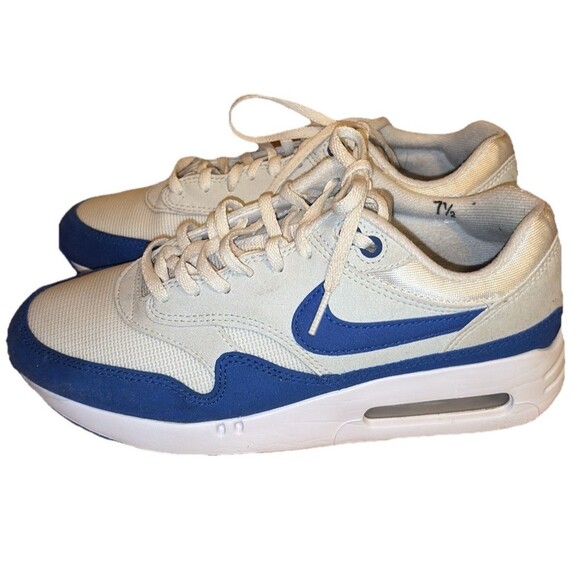 NIKE AIR MAX 1 \'86 OG Golf Blue Royal Mens Size 7.5 Spikeless Golf Athletic Shoe